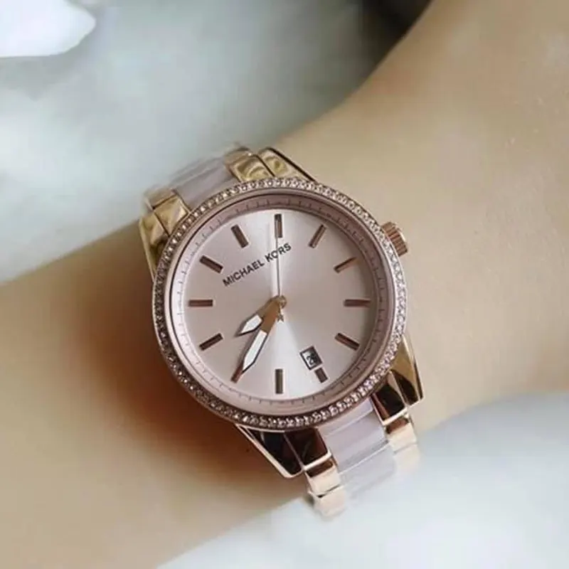 Michael Kors Ritz Rose Gold Dial Rose Gold Ladies Watch- MK6349